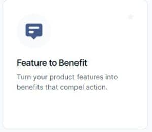 Formule Feature to Benefit